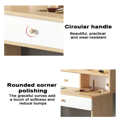 Dressing table with stool tucked neatly underneath