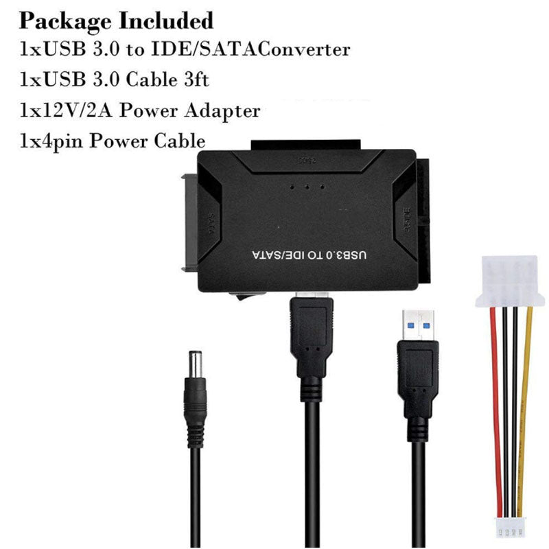 USB 3.0 to SATA IDE Hard Drive Converter