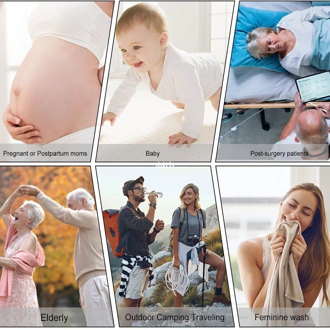 Portable bidet spray nozzle rotating for precise cleaning