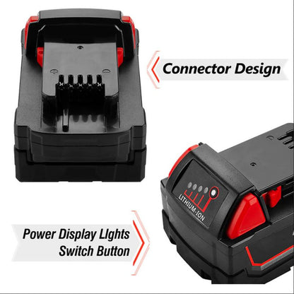 Black lithium-ion battery for Milwaukee M18 tools