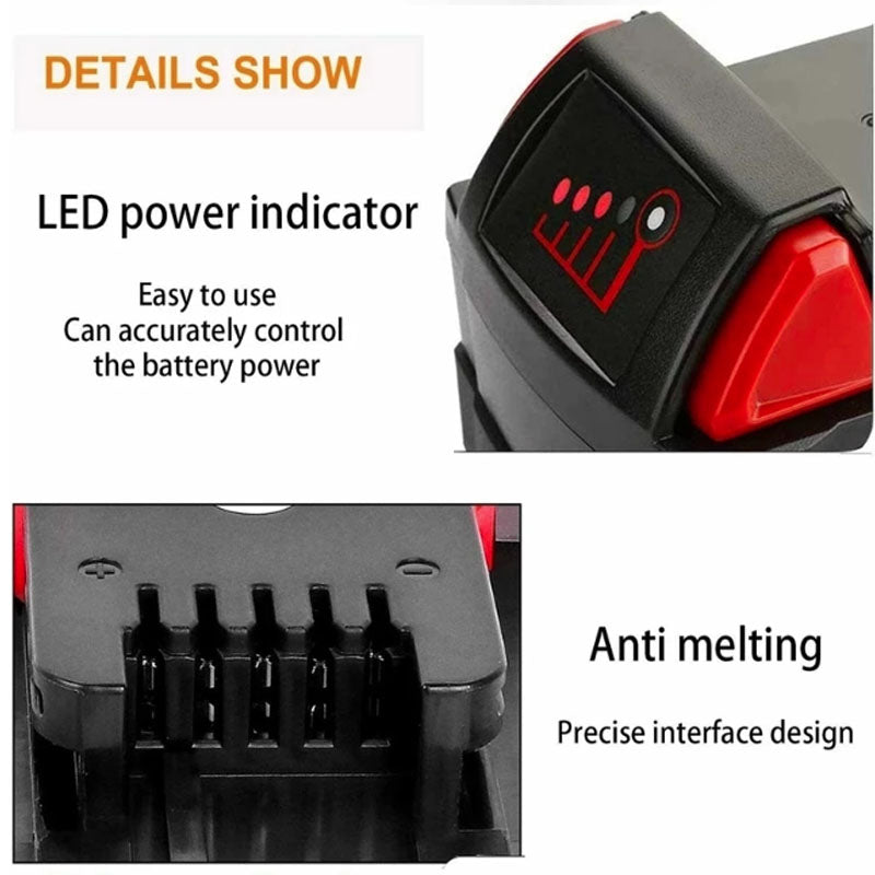 Milwaukee M18 12Ah battery in use with power tool