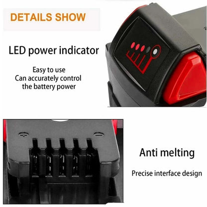 Milwaukee M18 12Ah battery in use with power tool