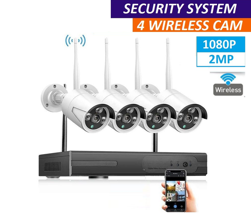 Wireless Security Camera system with 4 Cameras