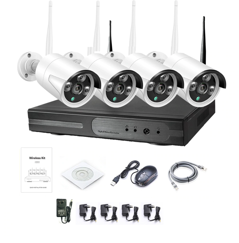 Wireless Security Camera system with 4 Cameras