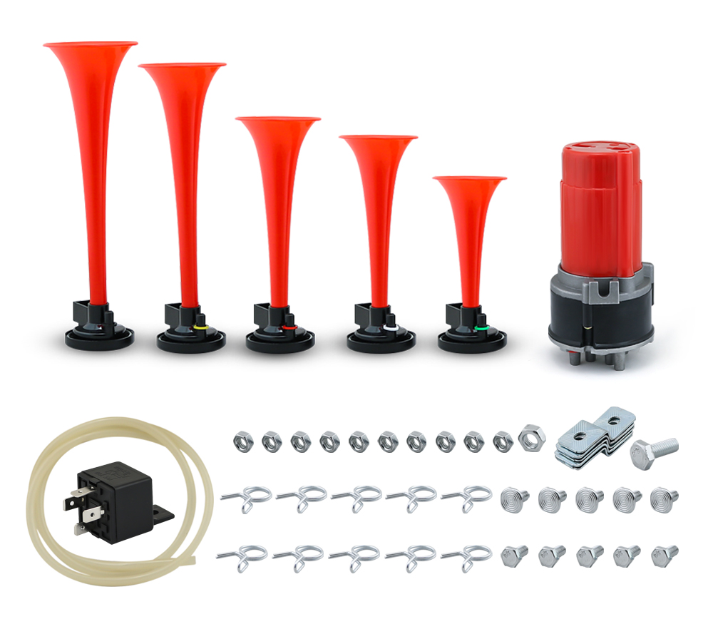 Duke Of Hazzard horn set with visible wiring and connectors