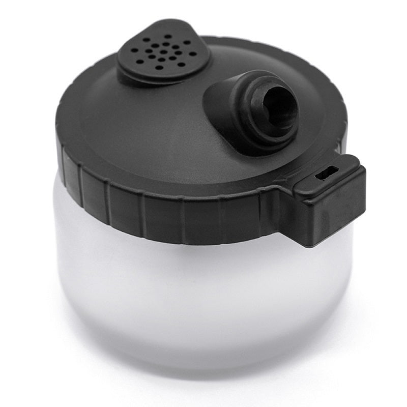 Airbrush cleaning pot with filter and filter cap included