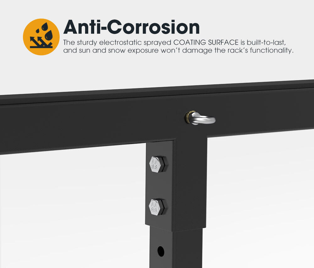 Truck bed extender extended to maximum length for long loads