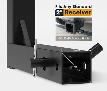 Truck bed extender with hardware set and instructions included in package