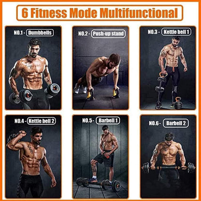 Adjustable dumbbells barbell set 40Kg demonstrating use for leg and arm training