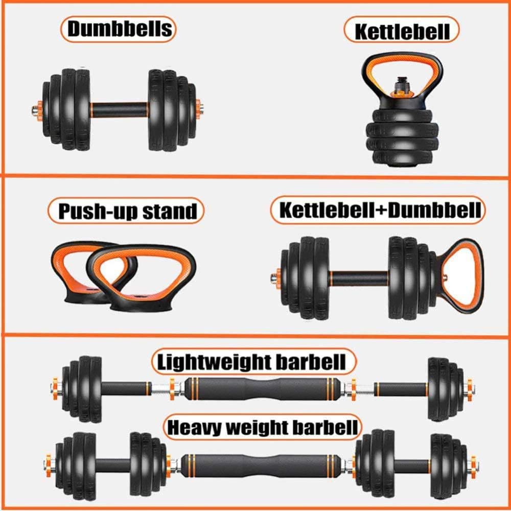 Kettlebell setup using adjustable dumbbells 30kg with grip