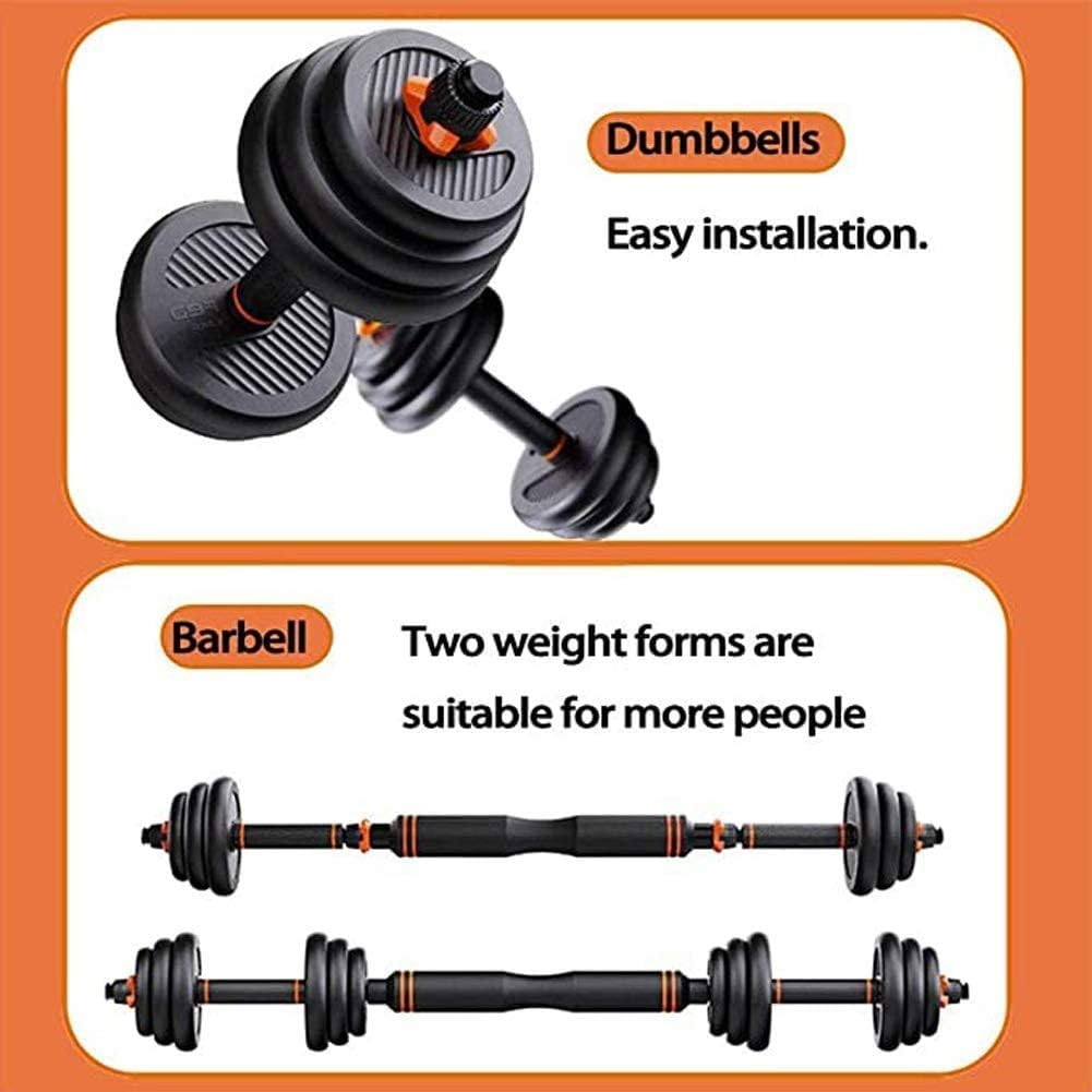 Adjustable dumbbells barbell set 40Kg demonstrating use for leg and arm training