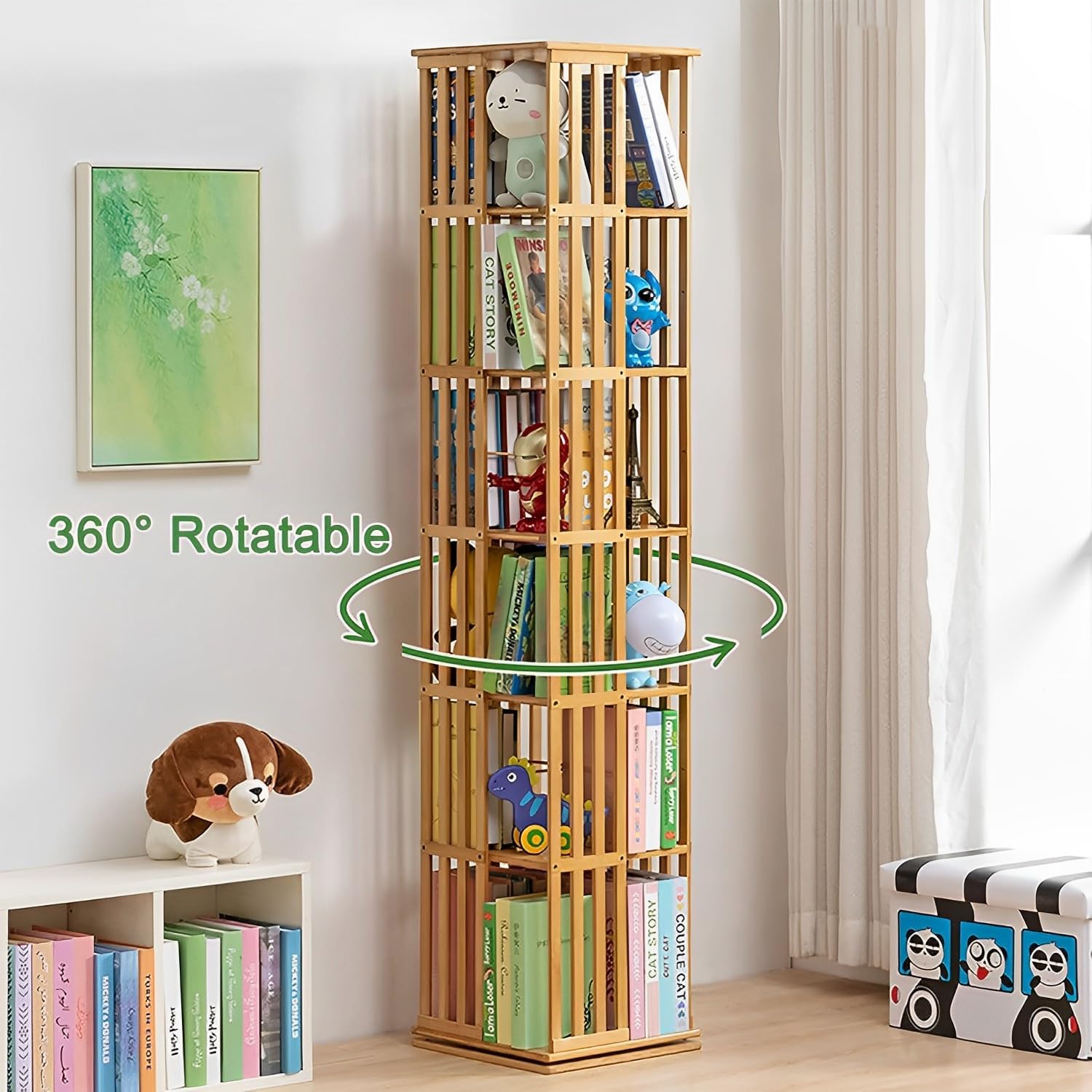 Bookshelf stack book case made from durable MDF board