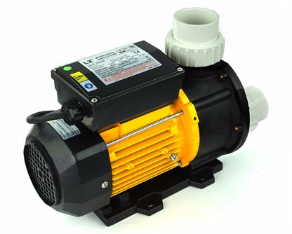 Close up of spa pool pump motor and wiring details