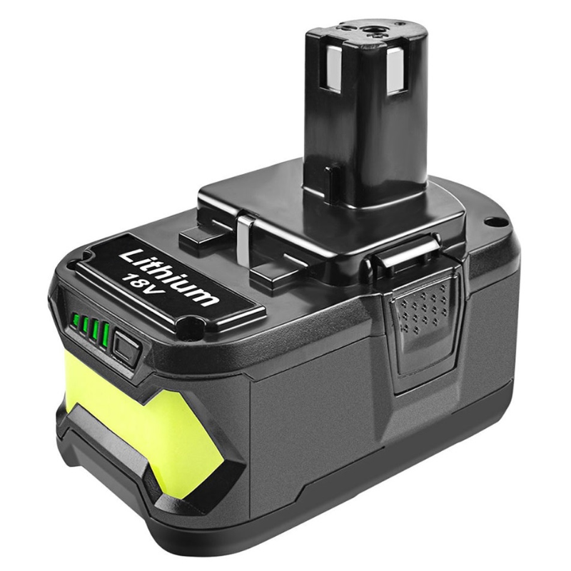 Ryobi 18V 5Ah battery charging on compatible Ryobi charger