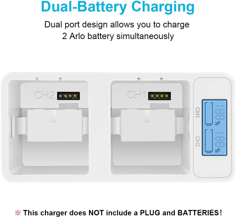 Battery Charger Compatible for Arlo Batteries