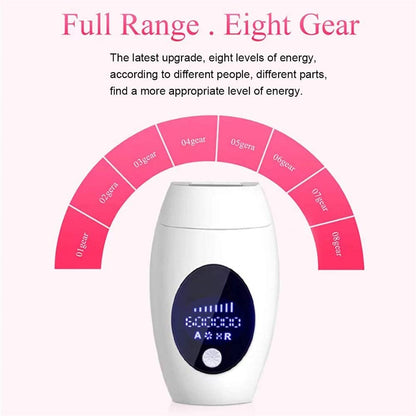 IPL laser hair removal device highlighting compact size for easy handling