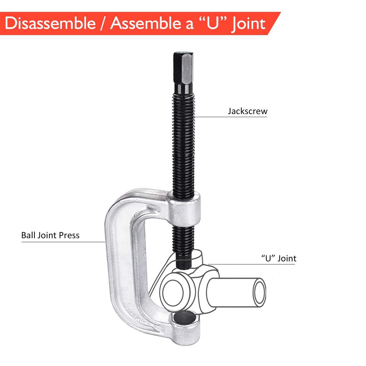 Ball joint tool kit install cup and cup adapter