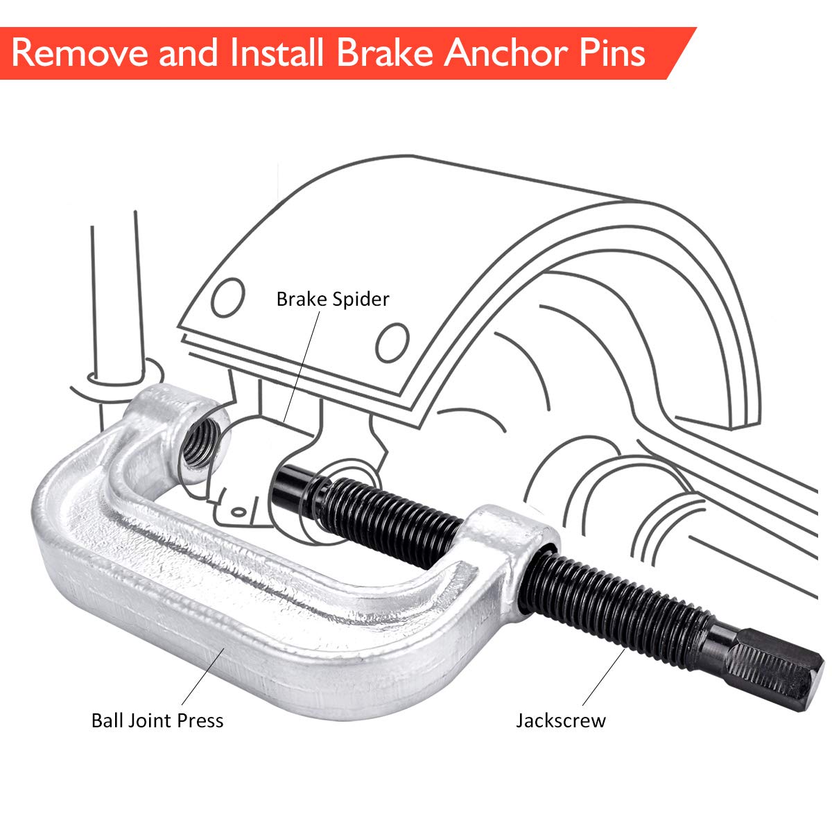 Ball joint tool kit receiving tubes and cups set
