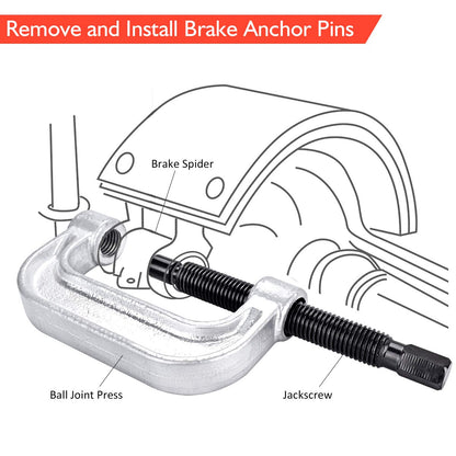 Ball joint tool kit receiving tubes and cups set
