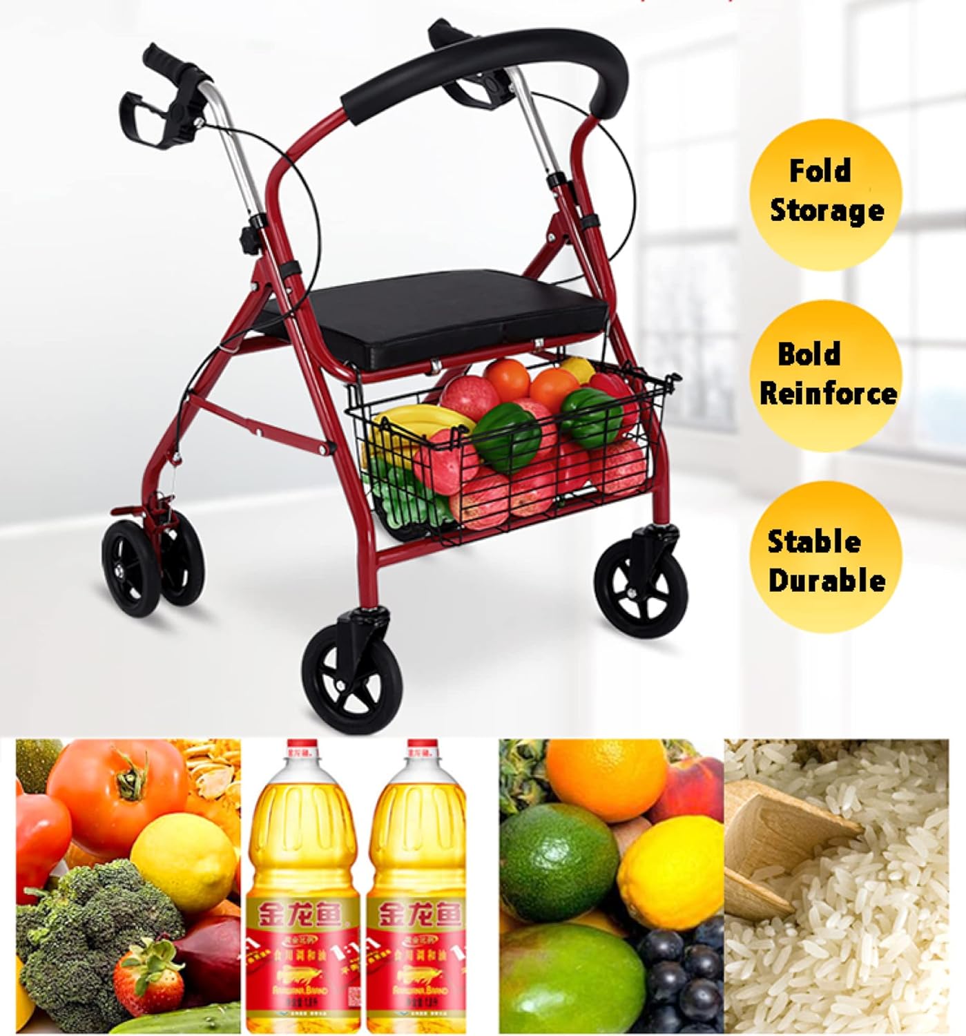 Adult walking frame mobility walker on uneven pavement in NZ
