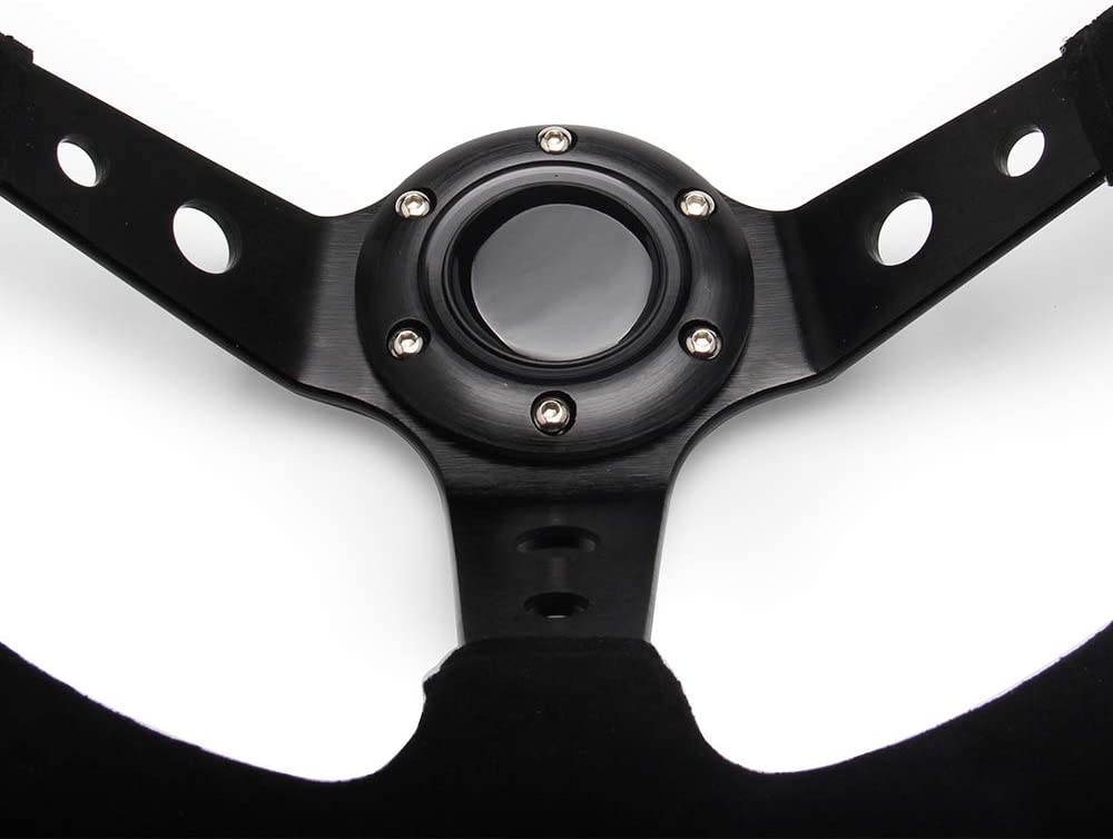 350mm steering wheel showing mounting holes