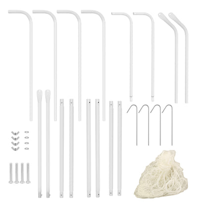 Overlock edge finish on soccer football goal net