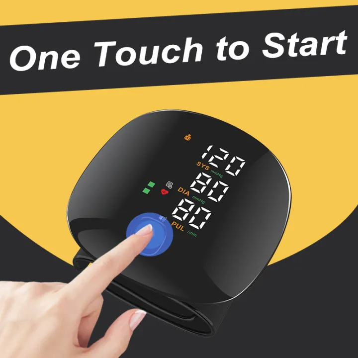 Digital blood pressure monitor with colour-coded result indicators