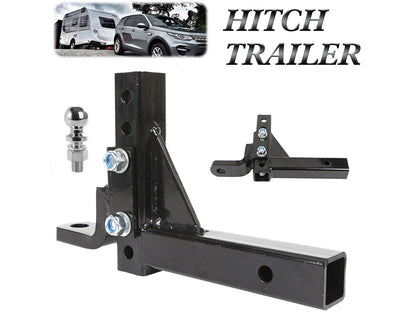 Trailer tow hitch ball mount with 1-78 inch stainless steel tow ball attached