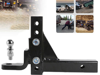 Top view of trailer tow hitch ball mount showing steel construction