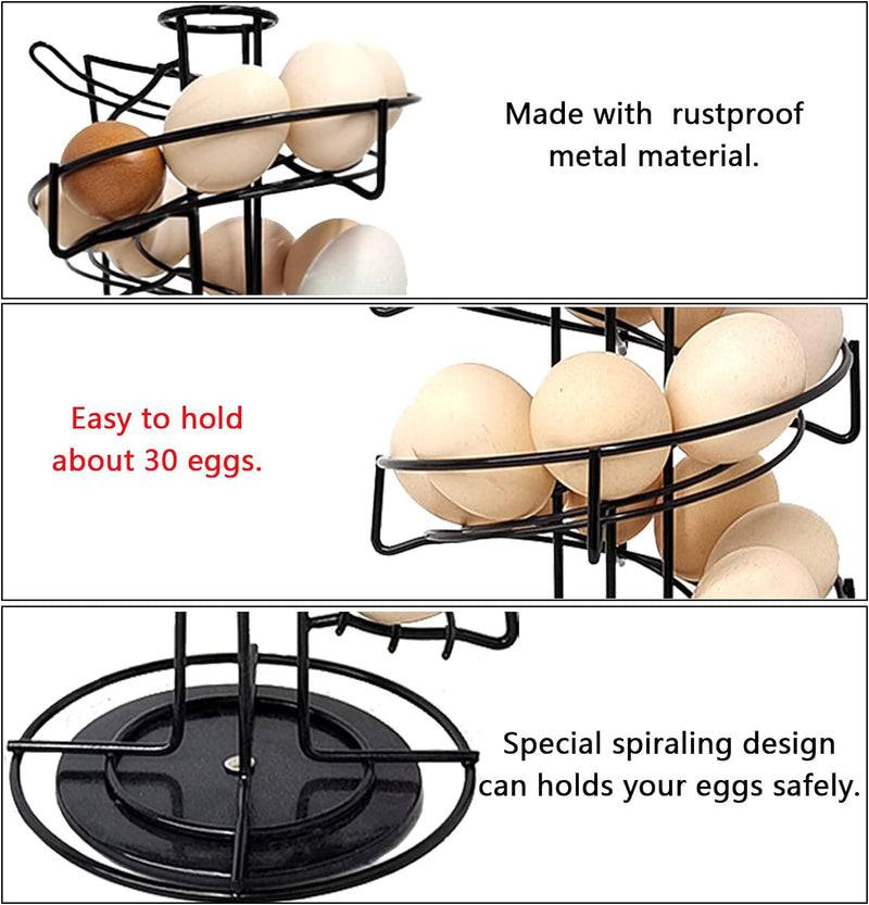 Metal Egg Storage Rack Skelter Dispenser Display Stand