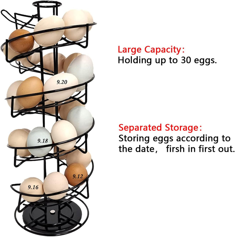 Metal Egg Storage Rack Skelter Dispenser Display Stand