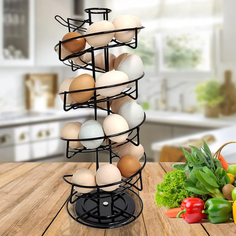 Metal Egg Storage Rack Skelter Dispenser Display Stand