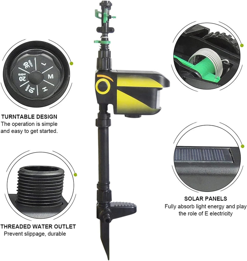 Solar Garden Sprinkler Animal Repellent