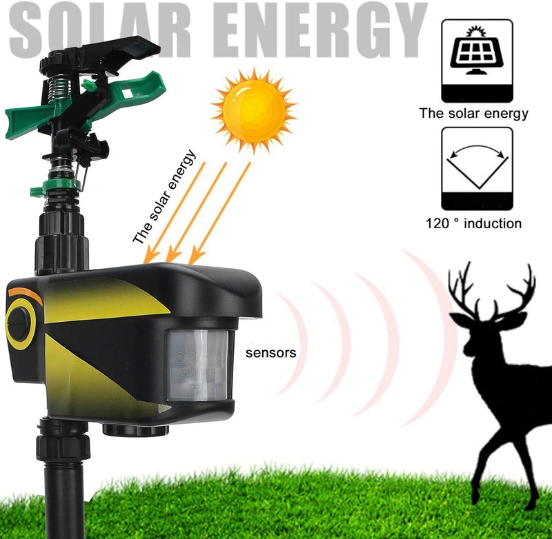 Solar Garden Sprinkler Animal Repellent