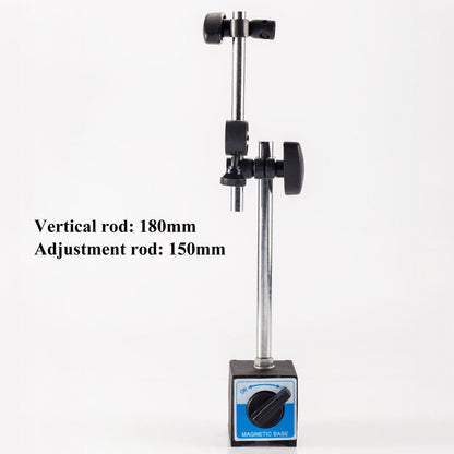 Dial Indicator vertical rod and adjustment rod height detail