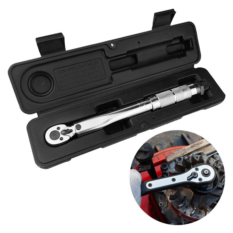 Torque wrench 12 inch with adjustable torque scale visible