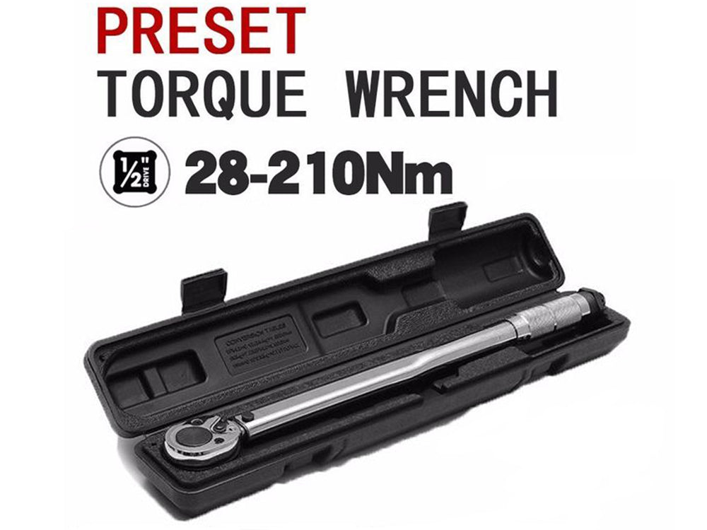 Side view of torque wrench 12 inch with lockable grip