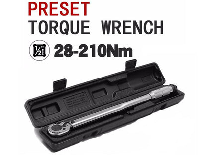Side view of torque wrench 12 inch with lockable grip