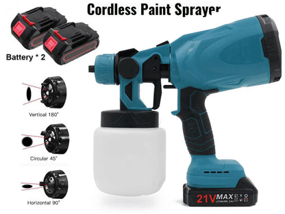 800ml paint container attached to sprayer gun