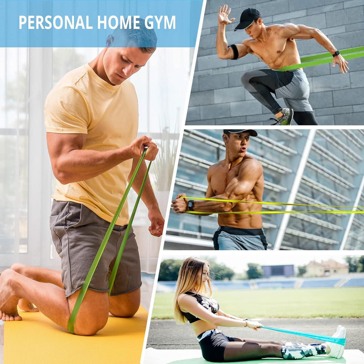 Yellow resistance band for light tension exercises