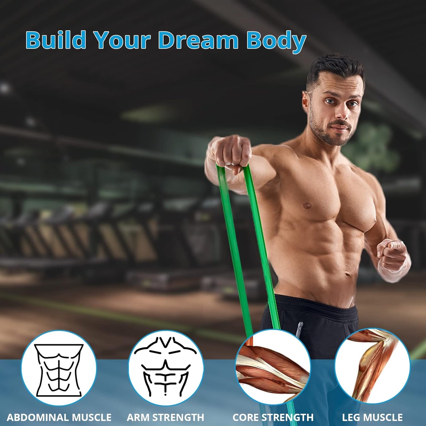 Red resistance band used for pull up assistance