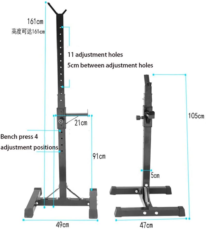 Squat rack weight adjustable lifting stand with quick-change bar holders