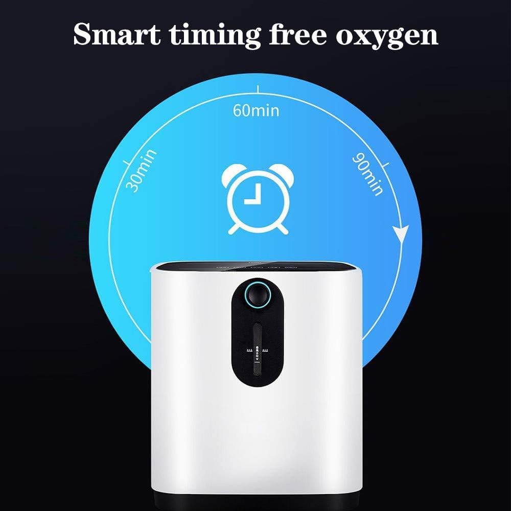 Oxygen generator placed on bedside table for night use
