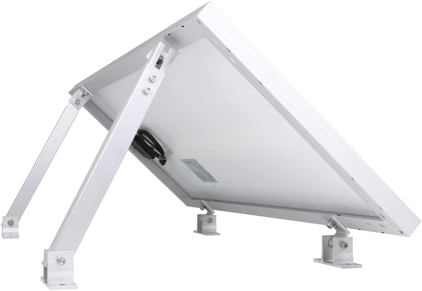 Side view of adjustable solar panel mounting bracket in aluminium