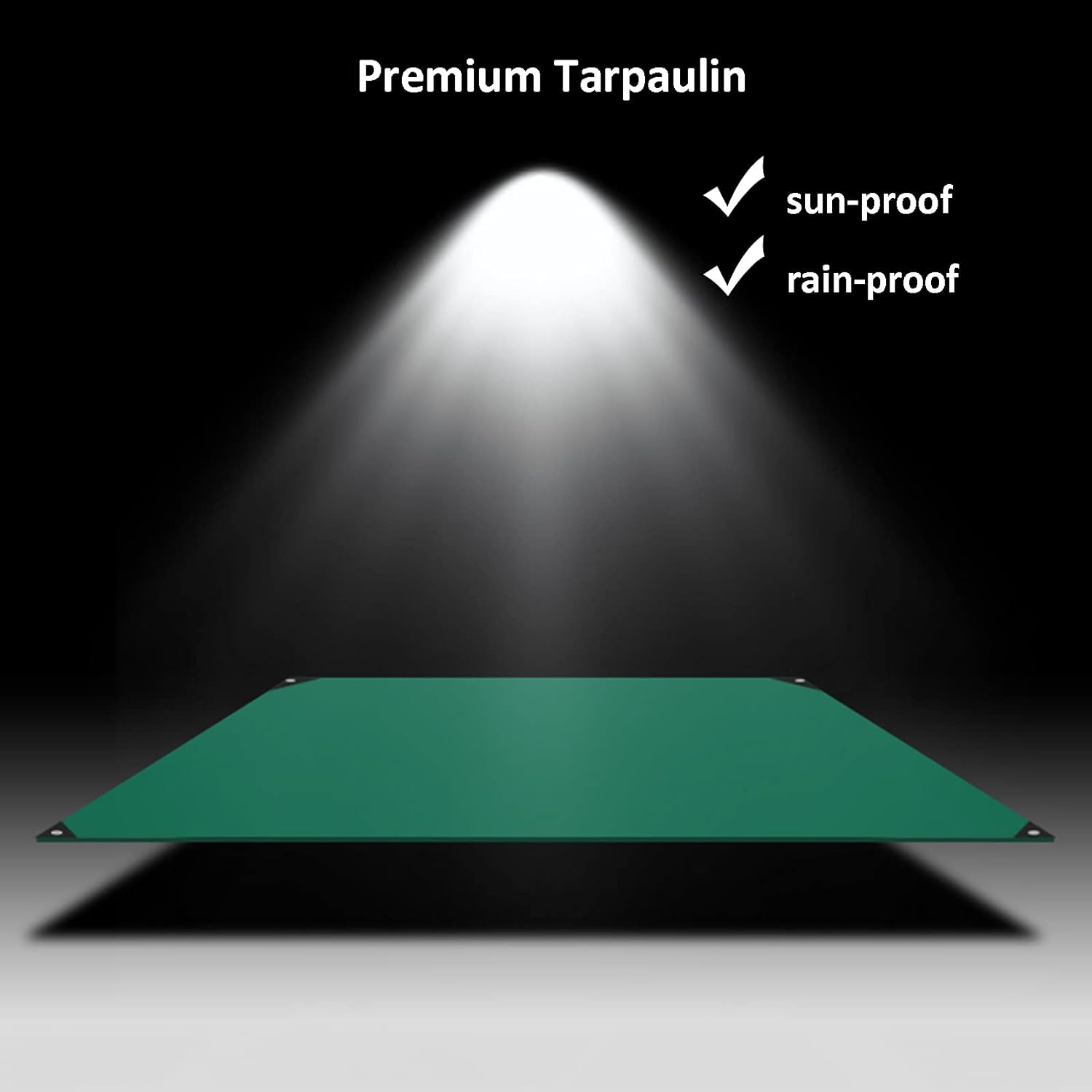 Canvas tarpaulin with aluminium-zinc buttonholes on edges