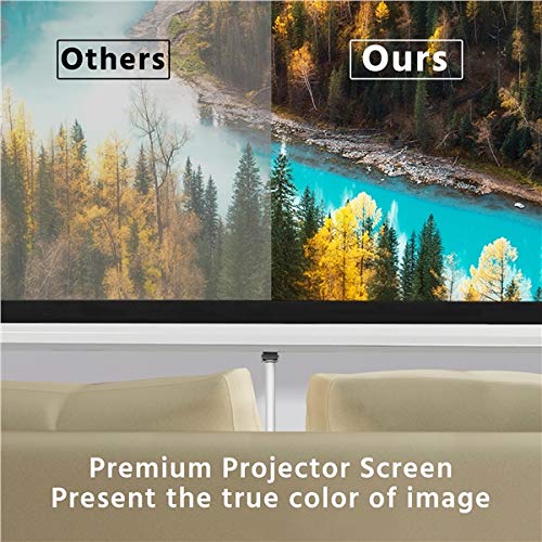 Projector screen displaying wide 160 degree viewing angle