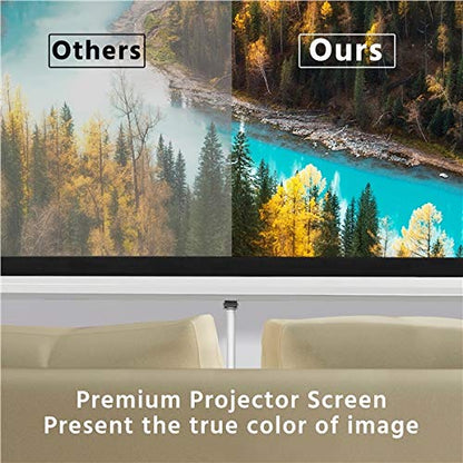 Projector screen displaying wide 160 degree viewing angle