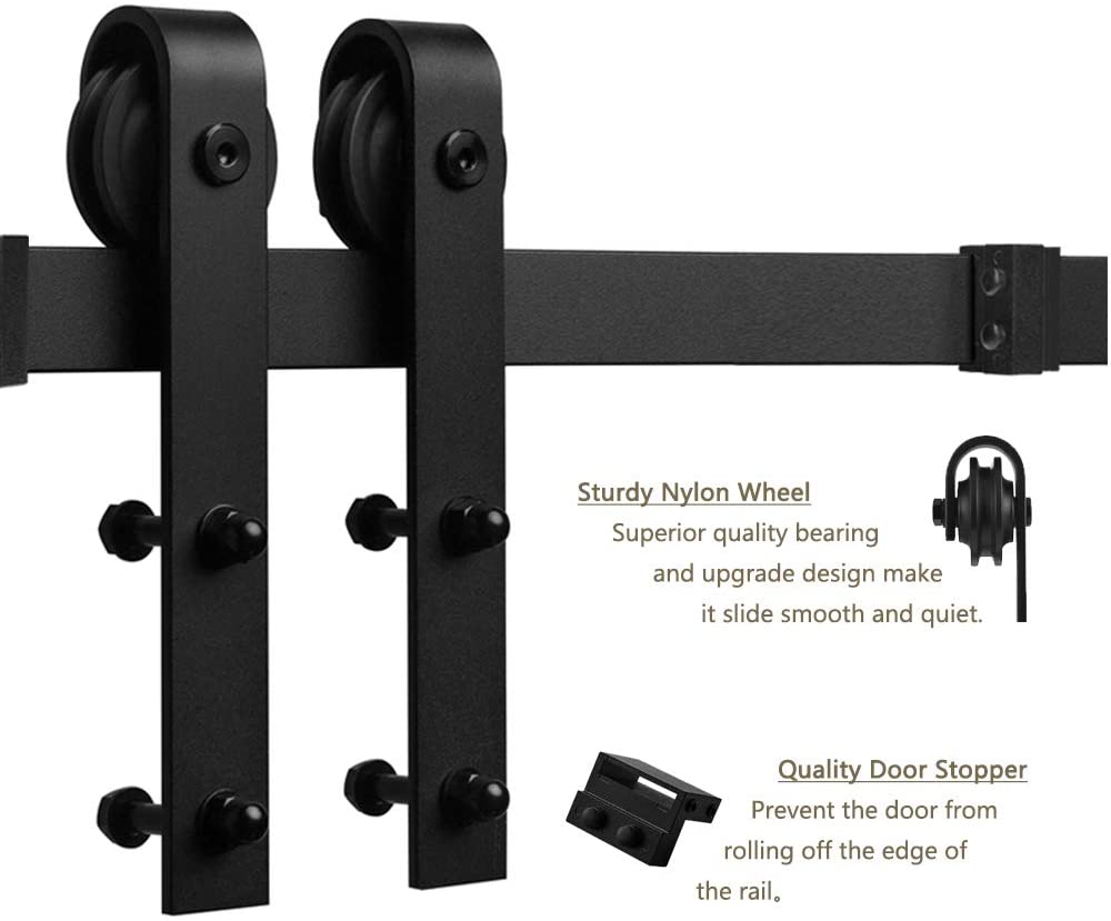 Barn door hardware fittings included with sliding track kit