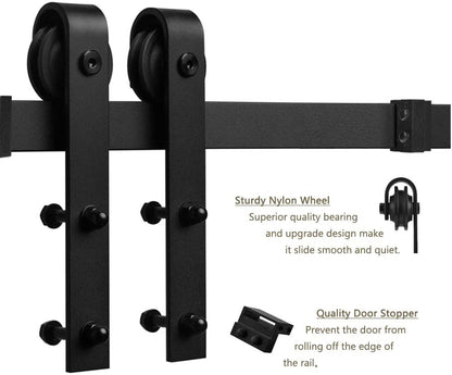 Barn door hardware fittings included with sliding track kit