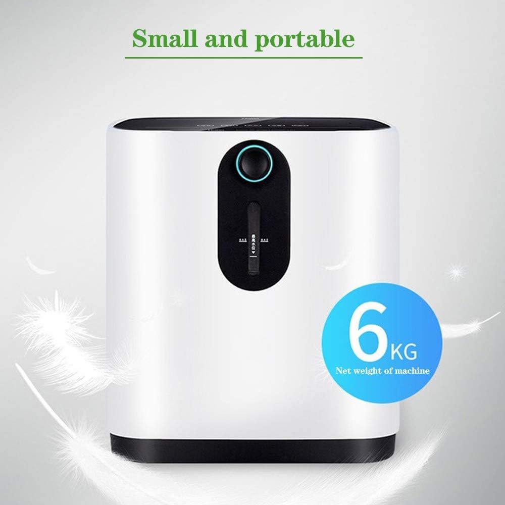 Oxygen concentrator displaying timer function on colour panel